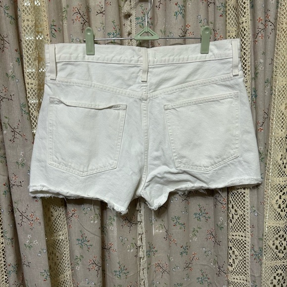 Madewell Perfect Jean Short Tile White Cutoffs High Rise Size 32 - Picture 4 of 4